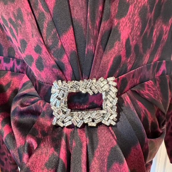 Alexander Vauthier  pink/red leopard print mini Dress size 36 - Picture 3 of 8